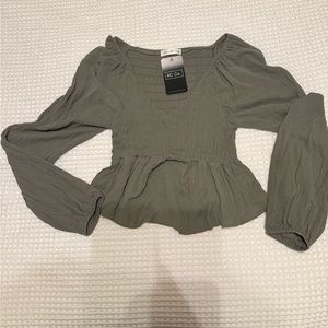 Olive Green Boutique Blouse